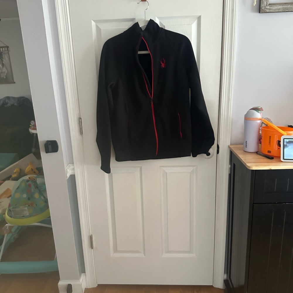 Spyder Black Performance Jacket with Red Details